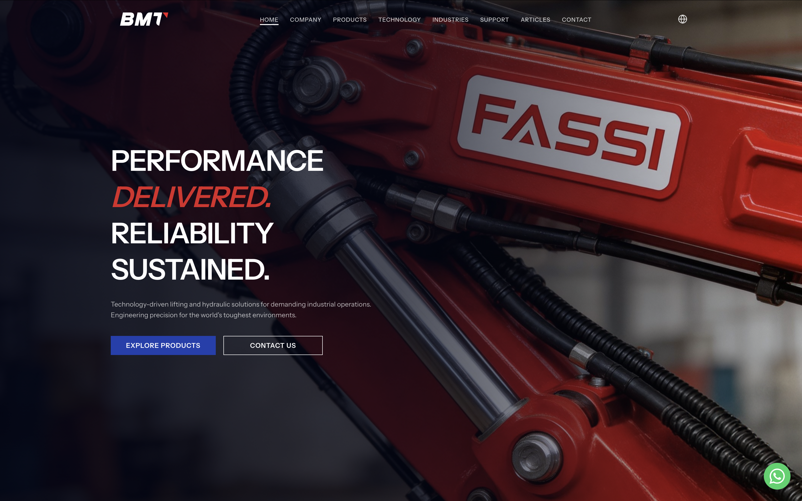 Screenshot proyek Company Profile (BMT)